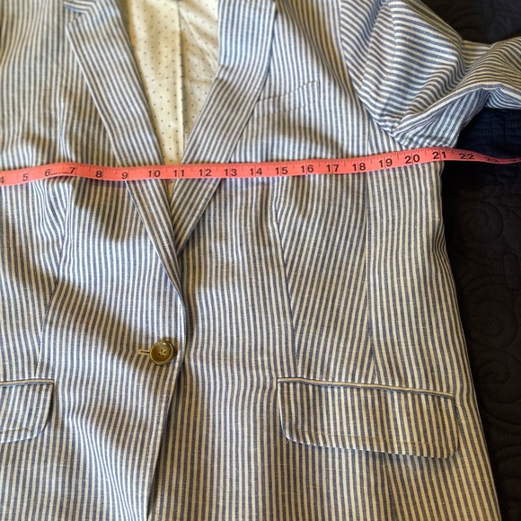 Talbots Striped Linen Blazer - Picture 8 of 10